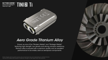 Фонарь NITECORE TiNi2 Ti OSRAM P2x2 (500 Люмен / 89м, 280мАч)